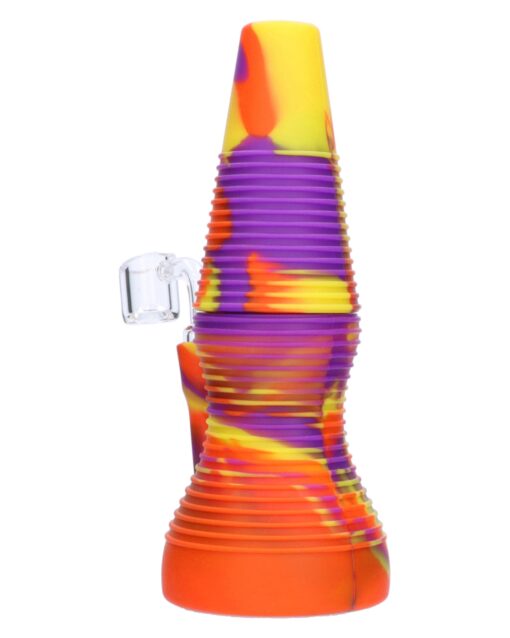 Shop Silicone Dab Rig With Banger | Orange Yellow & Purple in australian