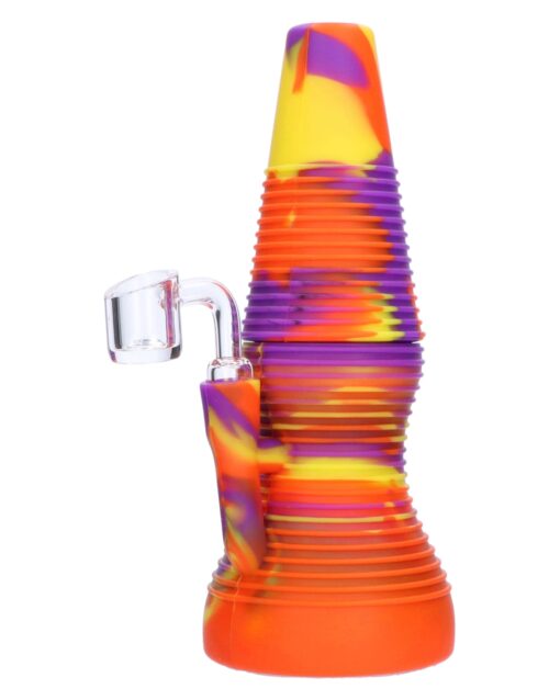 Shop Silicone Dab Rig With Banger | Orange Yellow & Purple in australian