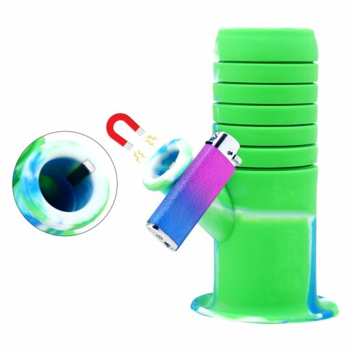 Shop PILOT DIARY Collapsible Silicone Bong 9.6" - Portable, Adjustable & Magnet Secured in australian