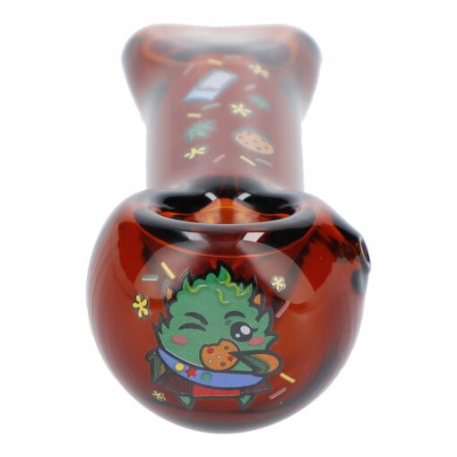 Shop 4" GSC Hand Pipe - Transparent Amber in australian