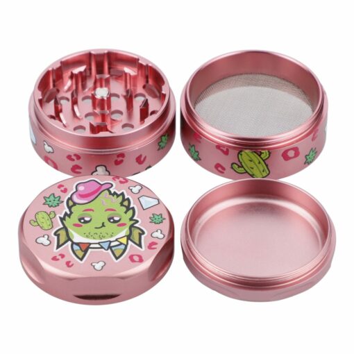 Shop 55mm Pink Kush 3 Stage Grinder - Pink in australian