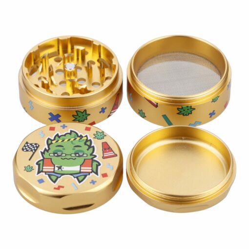 Shop 55mm Sour Diesel 3 Stage Grinder - Yellow Gold in australian