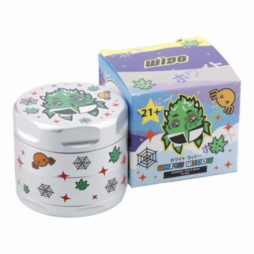 Shop 55mm White Widow 3 Stage Grinder - Silver in australian