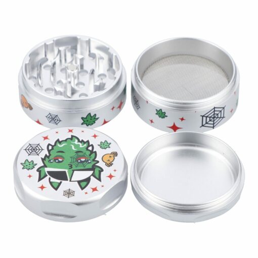 Shop 55mm White Widow 3 Stage Grinder - Silver in australian